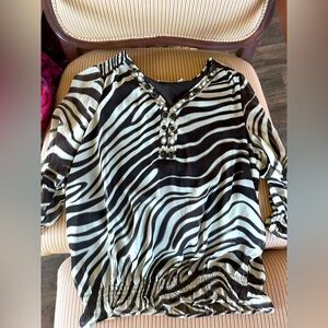 Avenue zebra print top
